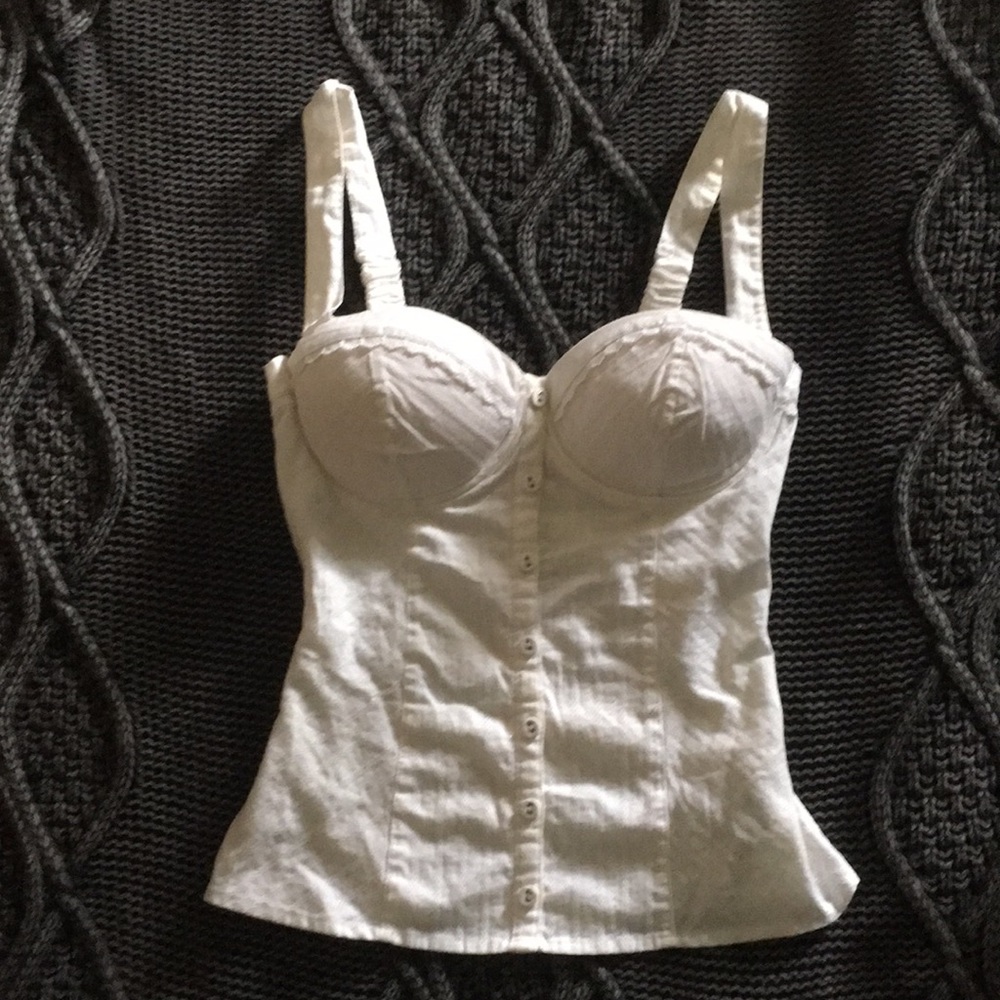 Beautiful guess xs top white/cream